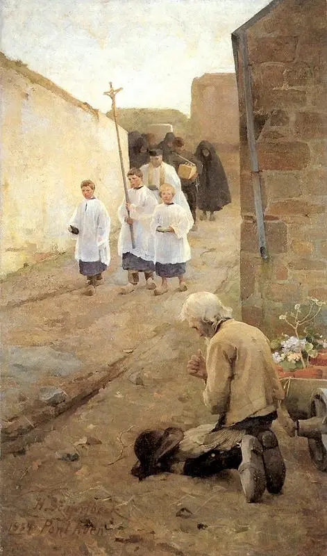 helene schjerfbeck funeral in brittany 1884
