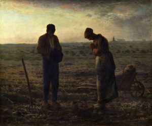 JEAN FRANCOIS MILLET El Angelus Museo de Orsay 1857 1859. Oleo sobre lienzo 55.5 x 66 cm